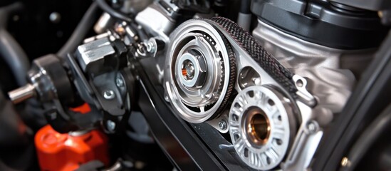 High-Performance Engine Close-Up: Precision Engineering and Powerful Mechanics