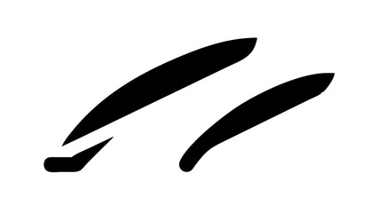 Fototapeta premium Minimalist Geometric Abstract Shapes – Black and White Modern Line Art Design