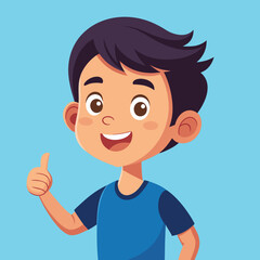 Showing a Thumbs Up Gesture Signifying Approval or Agreement 