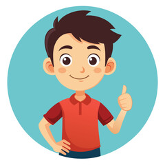 Showing a Thumbs Up Gesture Signifying Approval or Agreement 