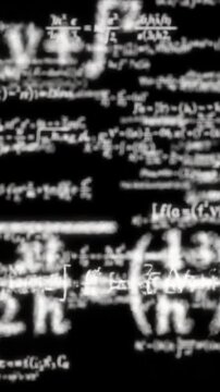Abstract Equations Glow Darkly. AI Generated