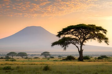 Obraz premium Serene African Sunrise