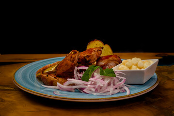 Chicharron de cerdo, pork rind or pork crackling