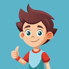 Showing a Thumbs Up Gesture Signifying Approval or Agreement 