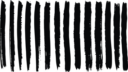 vector calligraphy paint brush line set