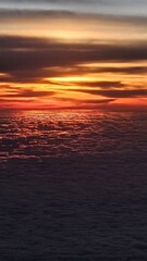 Sunset View From Plane Window 
