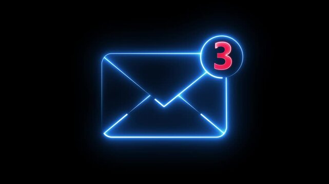 envelope icon in screen.New messages counter. message alert, upcoming notification, Sending mail sign, Email icon with symbol, connection and abstract with sign and notification.