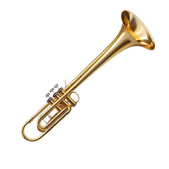 Obraz premium trombone isolated on white and transparent background.