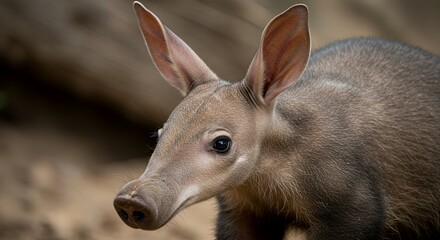 Fototapeta premium Adorable Aardvark Close-Up: A Wildlife Portrait