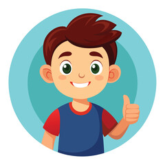 Showing a Thumbs Up Gesture Signifying Approval or Agreement 