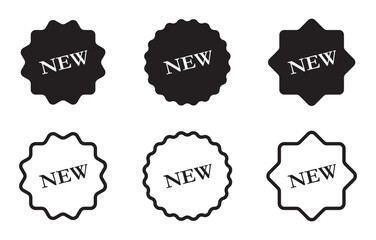 Tag New icon vector for web. New Product Labels. solid and line icon.