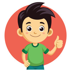 Showing a Thumbs Up Gesture Signifying Approval or Agreement 