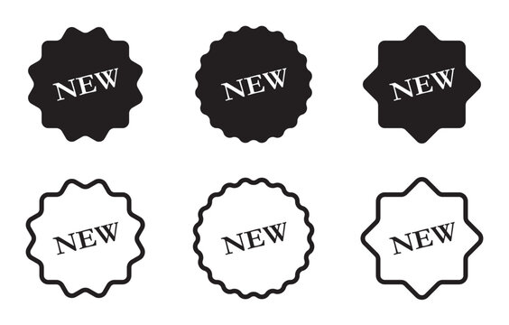 Tag New icon vector for web. New Product Labels. solid and line icon.
