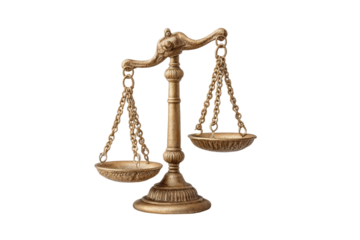 PNG Antique bronze weighing scale on black background