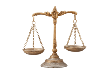 PNG Antique bronze balance scale on black background