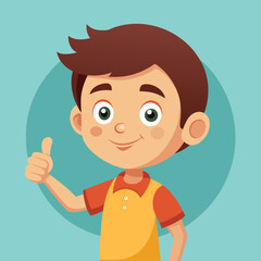 Showing a Thumbs Up Gesture Signifying Approval or Agreement 