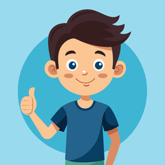 Showing a Thumbs Up Gesture Signifying Approval or Agreement 