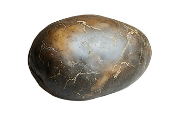 Obraz premium Dark brown cracked stone sphere abstract art