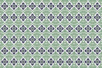 seamless floral pattern Thai or Moroccan influenced 