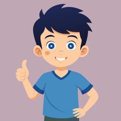 Showing a Thumbs Up Gesture Signifying Approval or Agreement 