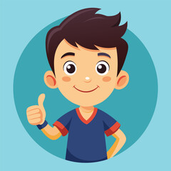 Showing a Thumbs Up Gesture Signifying Approval or Agreement 