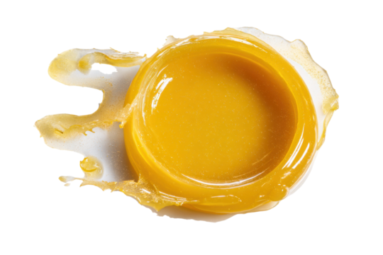 PNG Top view of spilled melted wax on black background