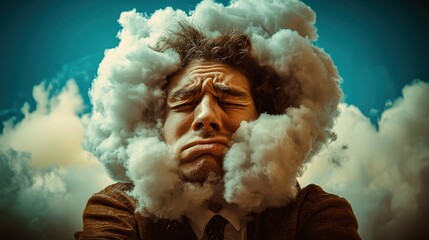 Calm amidst chaos a surreal encounter with funny clouds in extreme sports environment