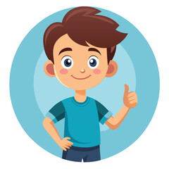 Showing a Thumbs Up Gesture Signifying Approval or Agreement 