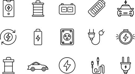 charging icon set  containing charge  battery  ele (1).eps