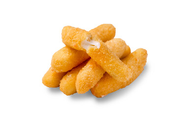 Fried nuggets isolated on white background 