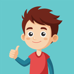 Showing a Thumbs Up Gesture Signifying Approval or Agreement 