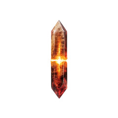 Luminous Obsidian Crystal Tower Glowing Gemstone with Inner Light
