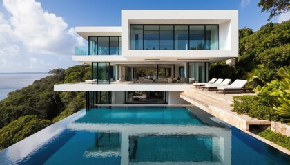 Oceanfront Modern Villa: Infinity Pool and Panoramic Views