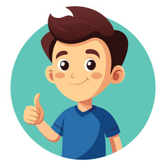 Showing a Thumbs Up Gesture Signifying Approval or Agreement 