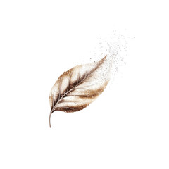 Decomposing Leaf with Sparkling Dust Autumnal Transformation
