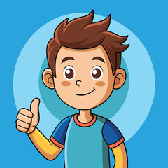 Showing a Thumbs Up Gesture Signifying Approval or Agreement 