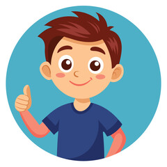 Showing a Thumbs Up Gesture Signifying Approval or Agreement 