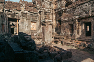 Ancient Ruins of Banteay Kdei Temple in Angkor, Cambodia