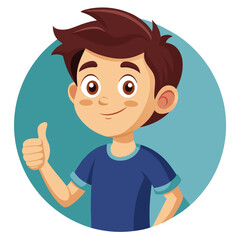 Showing a Thumbs Up Gesture Signifying Approval or Agreement 