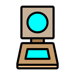 Compact Mirror Vector Filled Icon Design