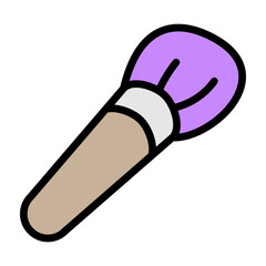 Makeup Brush Vector Filled Icon Design