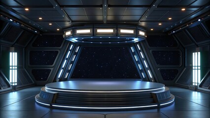 Futuristic Spaceship Dock Stage