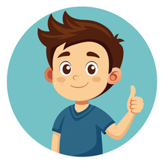 Showing a Thumbs Up Gesture Signifying Approval or Agreement 