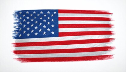 Artistic American Flag.  Brushstroke effect depicts the Stars and Stripes