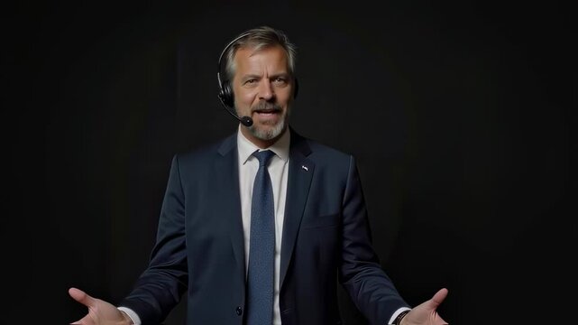 Male Speaker Delivering Presentation on Stage

