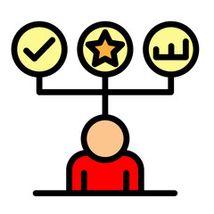 Skill Assessment Vector Filled Icon Design