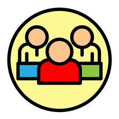 Interview Panel Vector Filled Icon Design