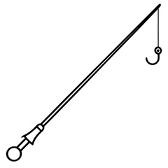 Fishing-rod-icon  on white background, Instant Digital Download.