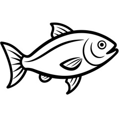 Fototapeta premium Caught-fish-icon on white background, Instant Digital Download. 