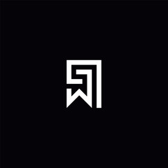 Abstract WQ QW Letter Logo Design with Modern Minimal Style.